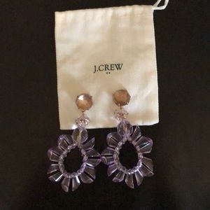 J. Crew Lavender Purple Beaded Drop Earrings